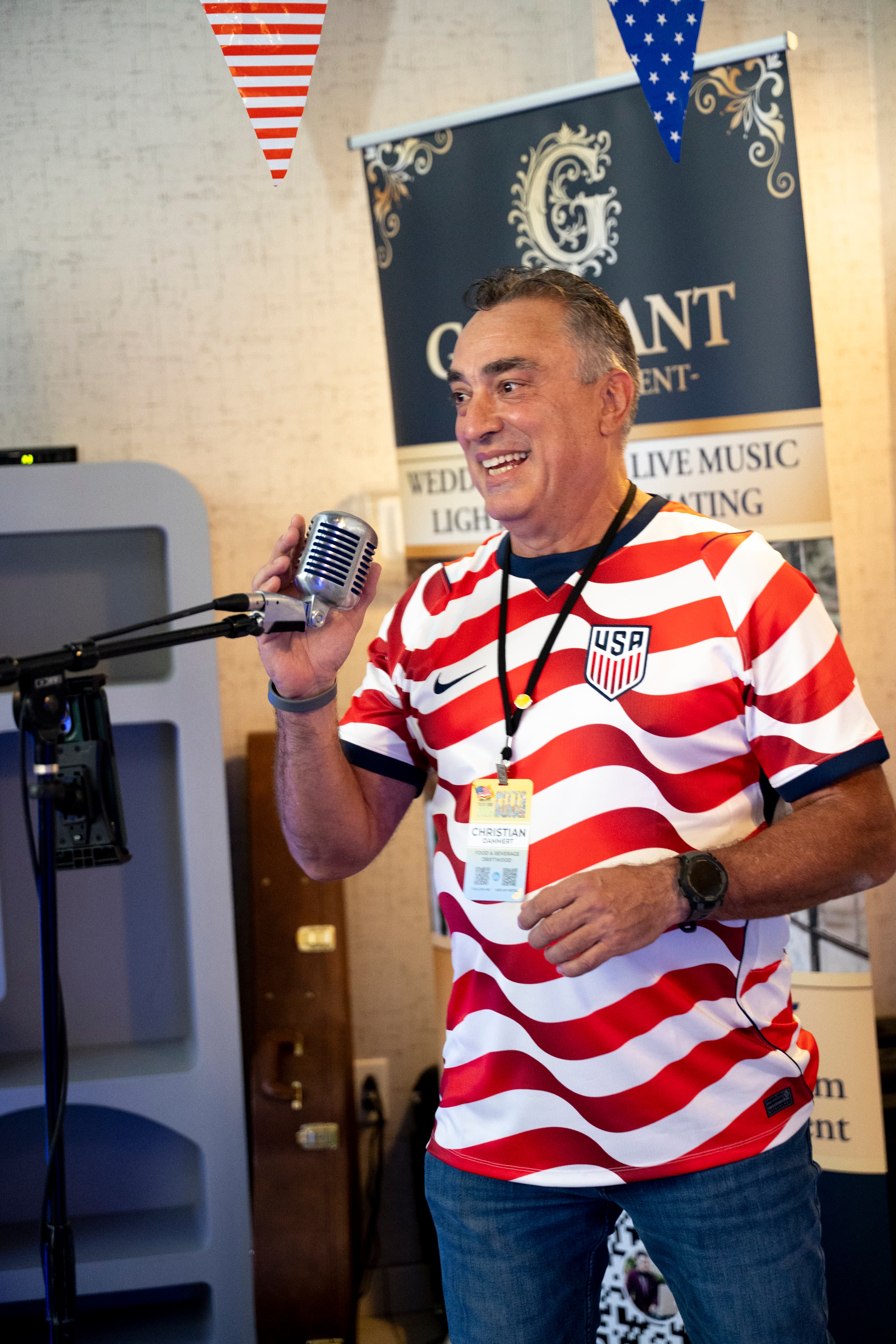 Christian Dammert hosting a live activation event
